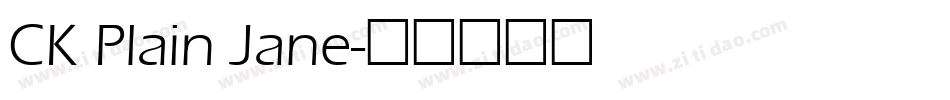 CK Plain Jane字体转换